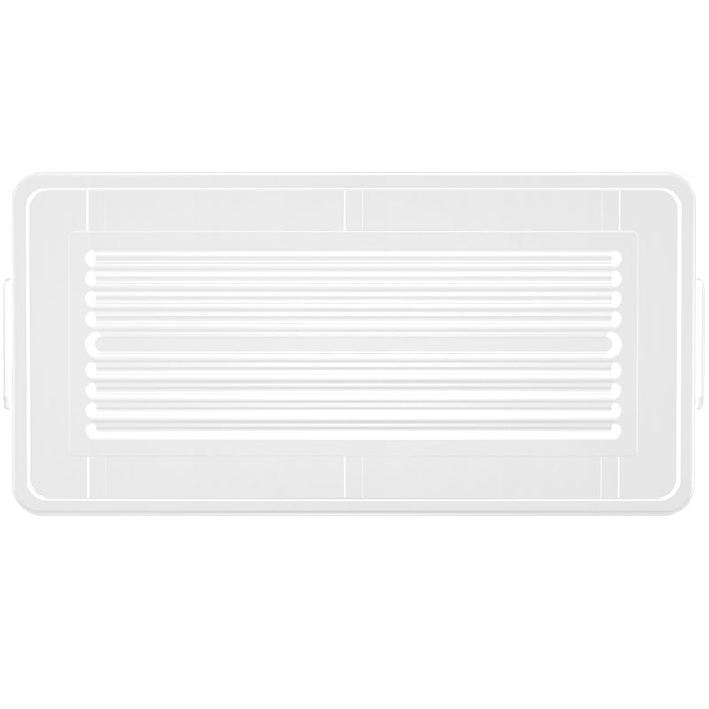 Marcolo clear rectangular slotted drawer divider/organizer.