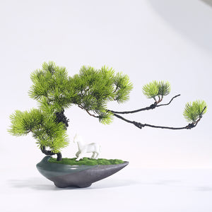 Artificial Pine Bonsai in Decorative Pot, 23 cm (APML07)
