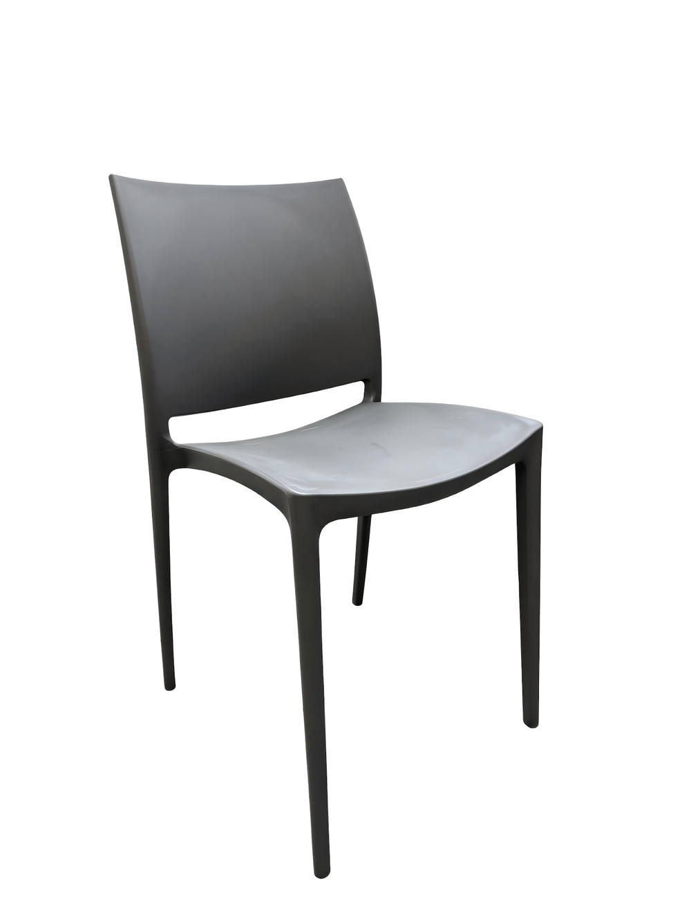 Lucca Armless Chair – Grey, front view