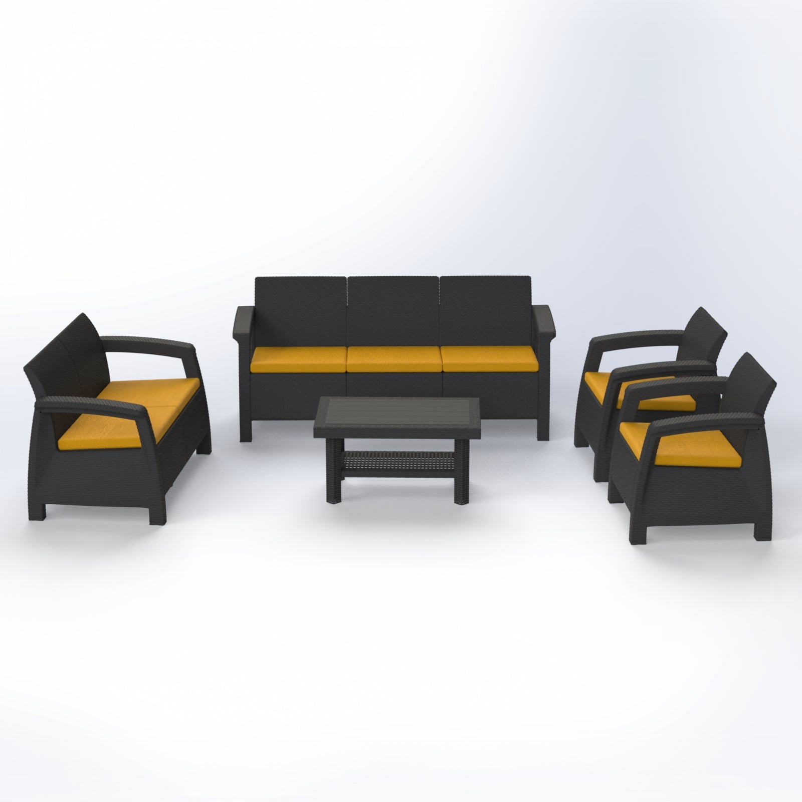 Grey outdoor sofa set by Marcolo for living room furniture and patio