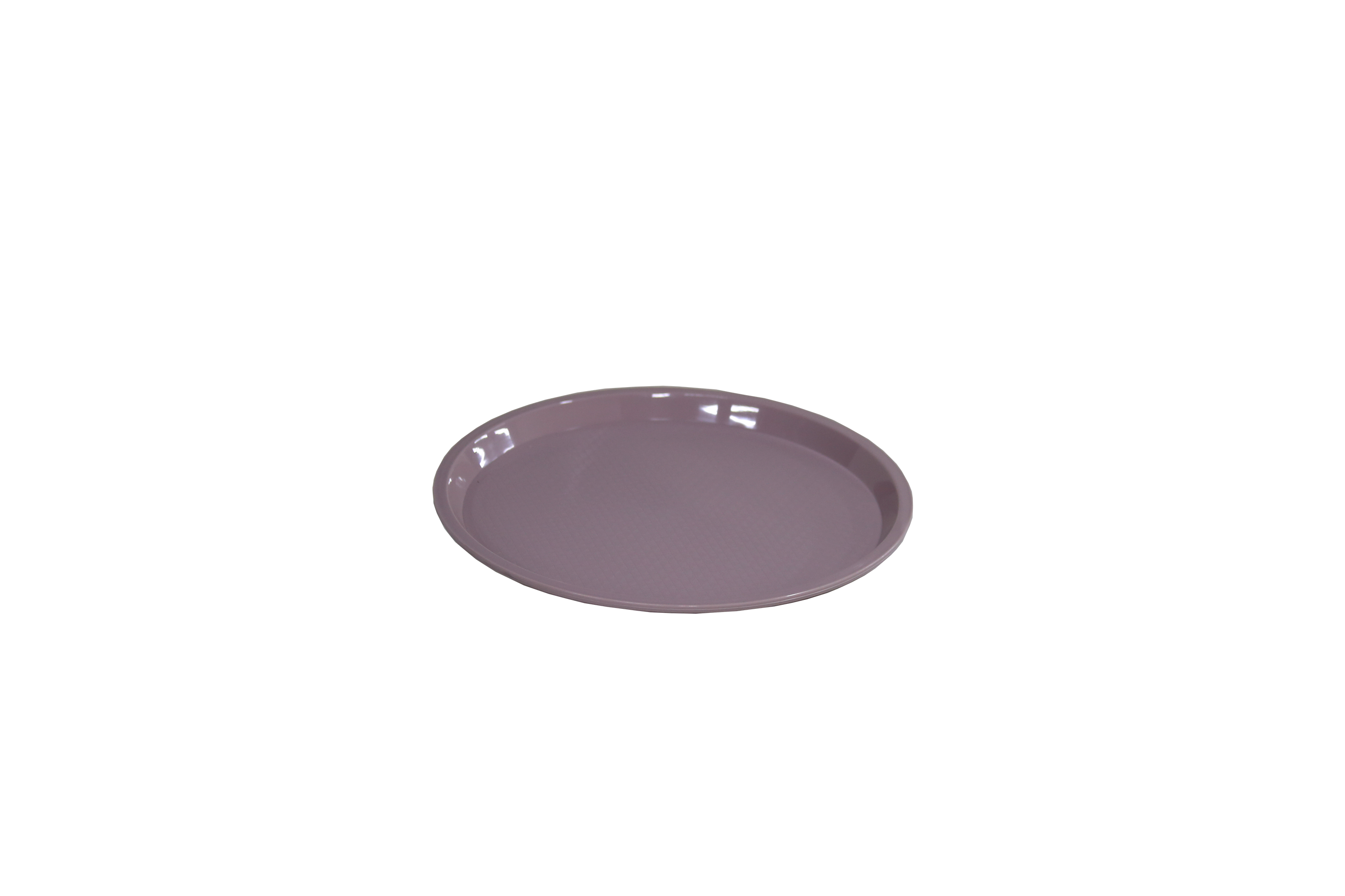 Marcolo round mauve plastic tray