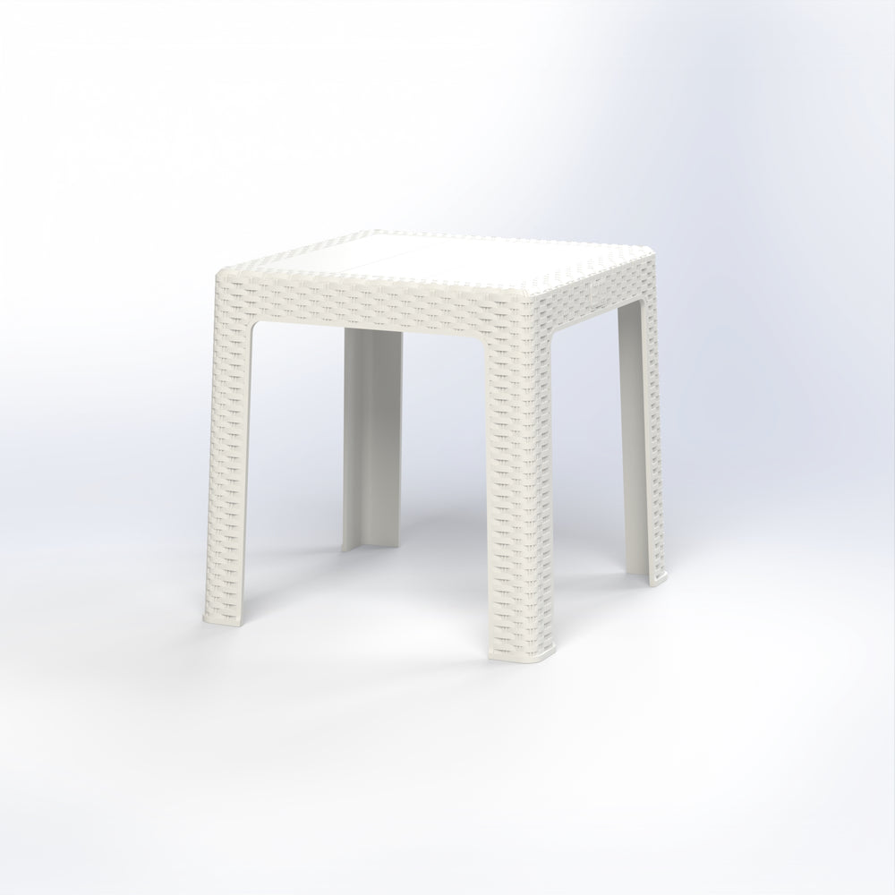 Marcolo 5 clear stacked storage boxes with craft supplies.