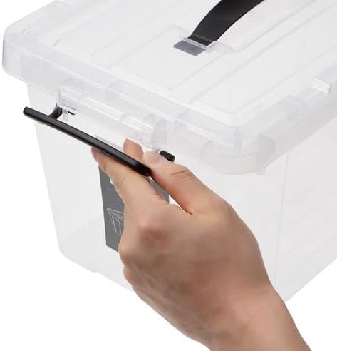 Marcolo set of four modular beige storage trays on wood.