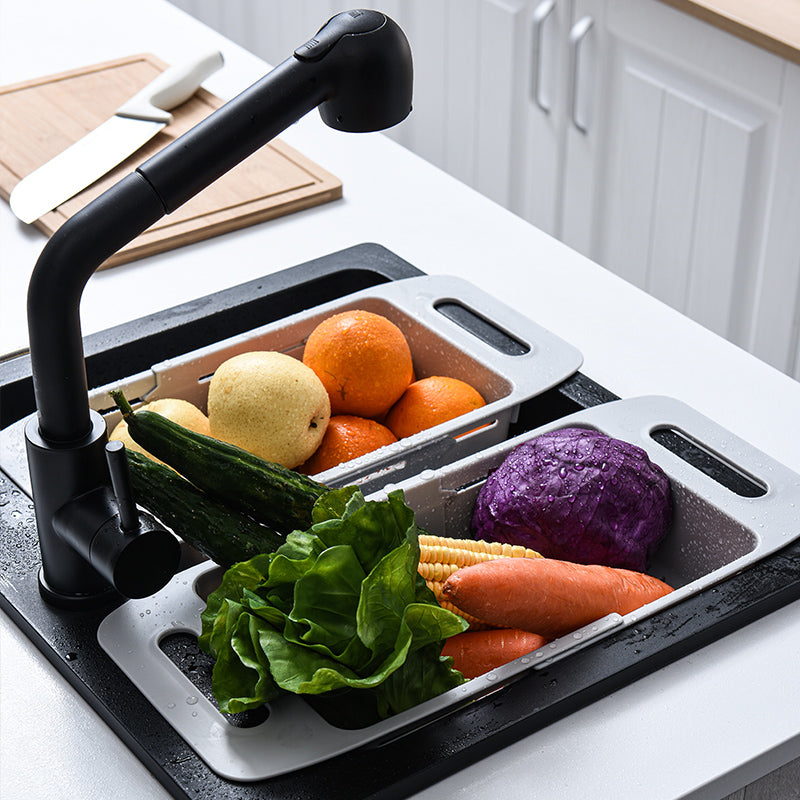 Marcolo sink strainer baskets with fruits and vegetables.