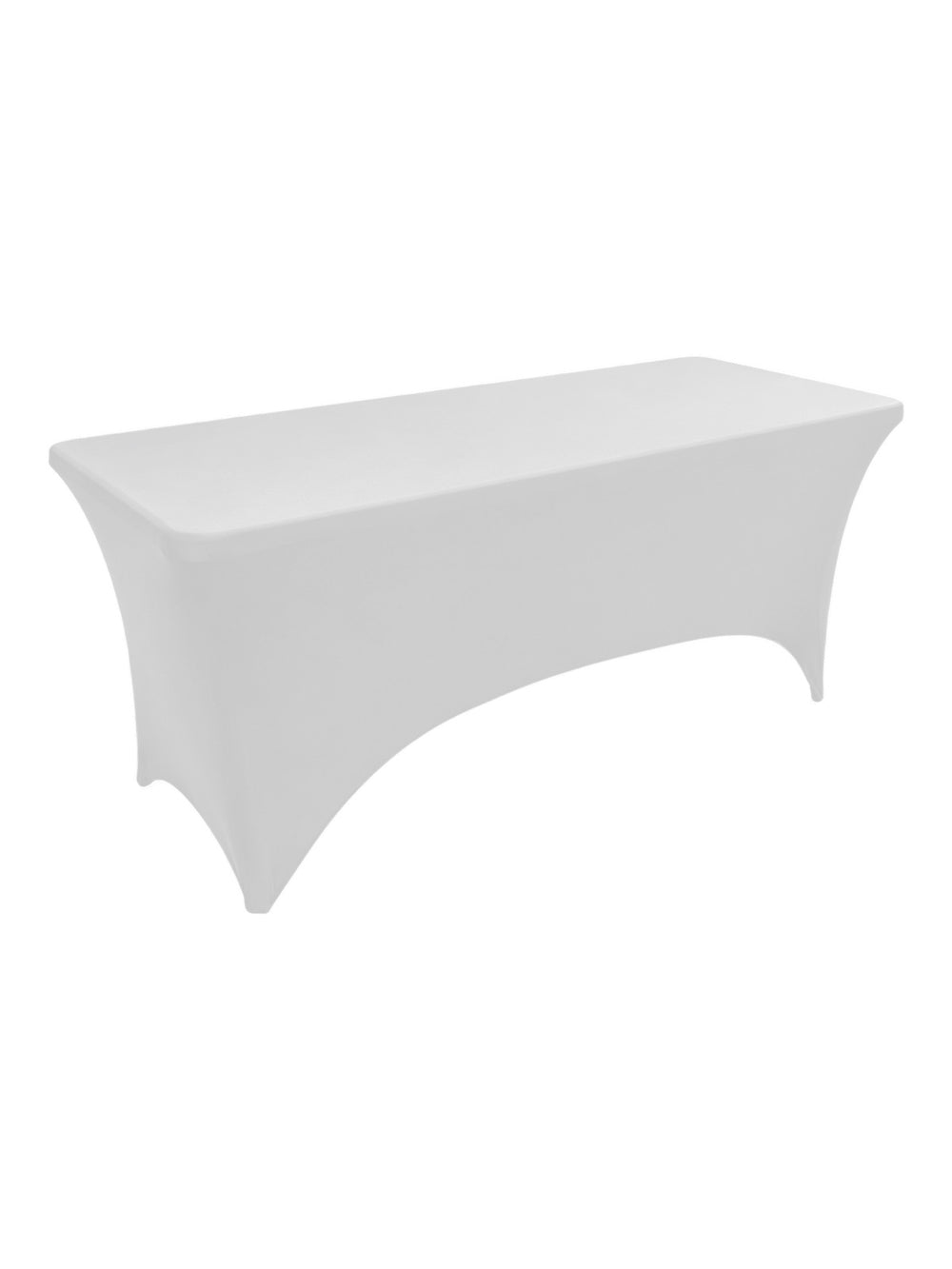 6 ft Spandex Table Cover – White