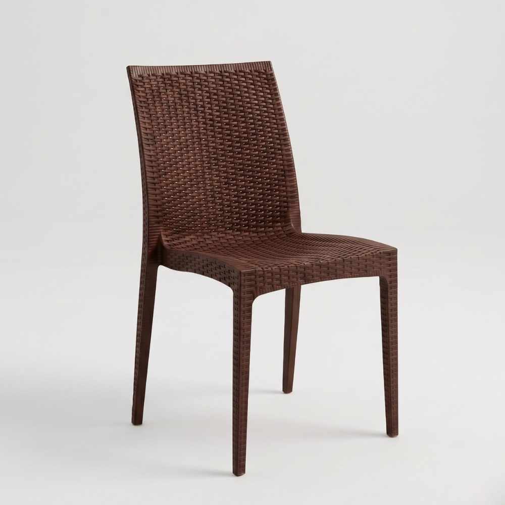 Queen Rattan Dining Chair – Weather & UV Resistant Indoor/Outdoor Plastic Chair