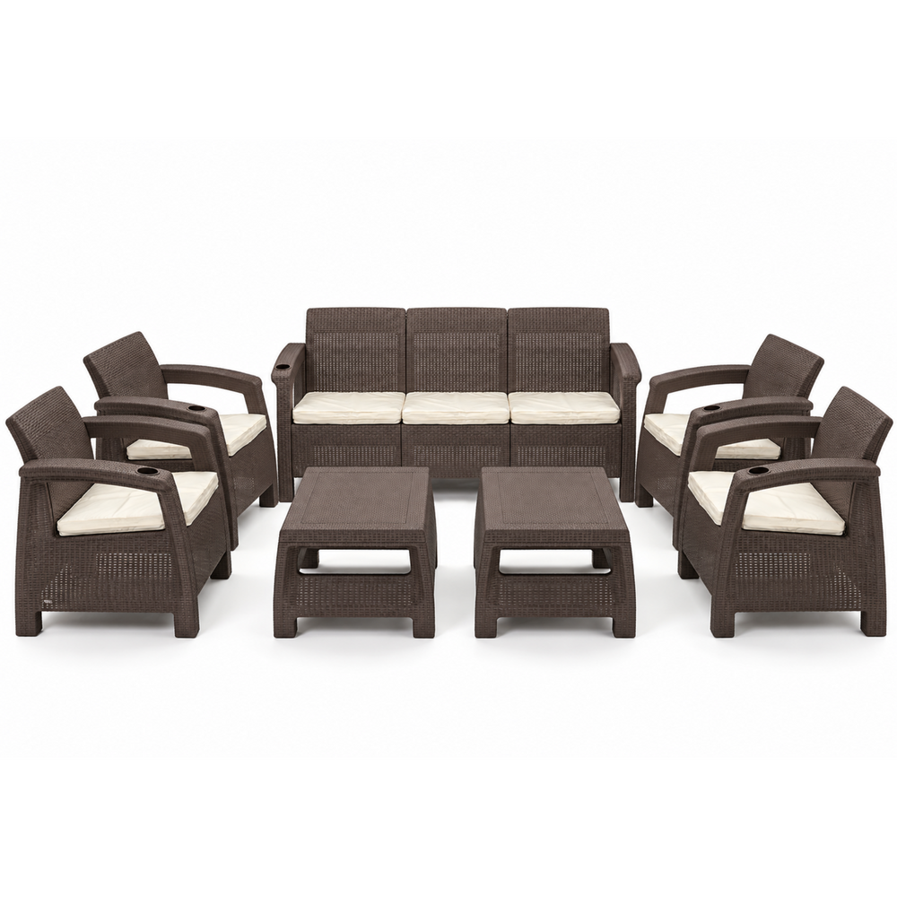 Havana 7-Seater Sofa Set 3+1+1+1+1, Seat Cushions
