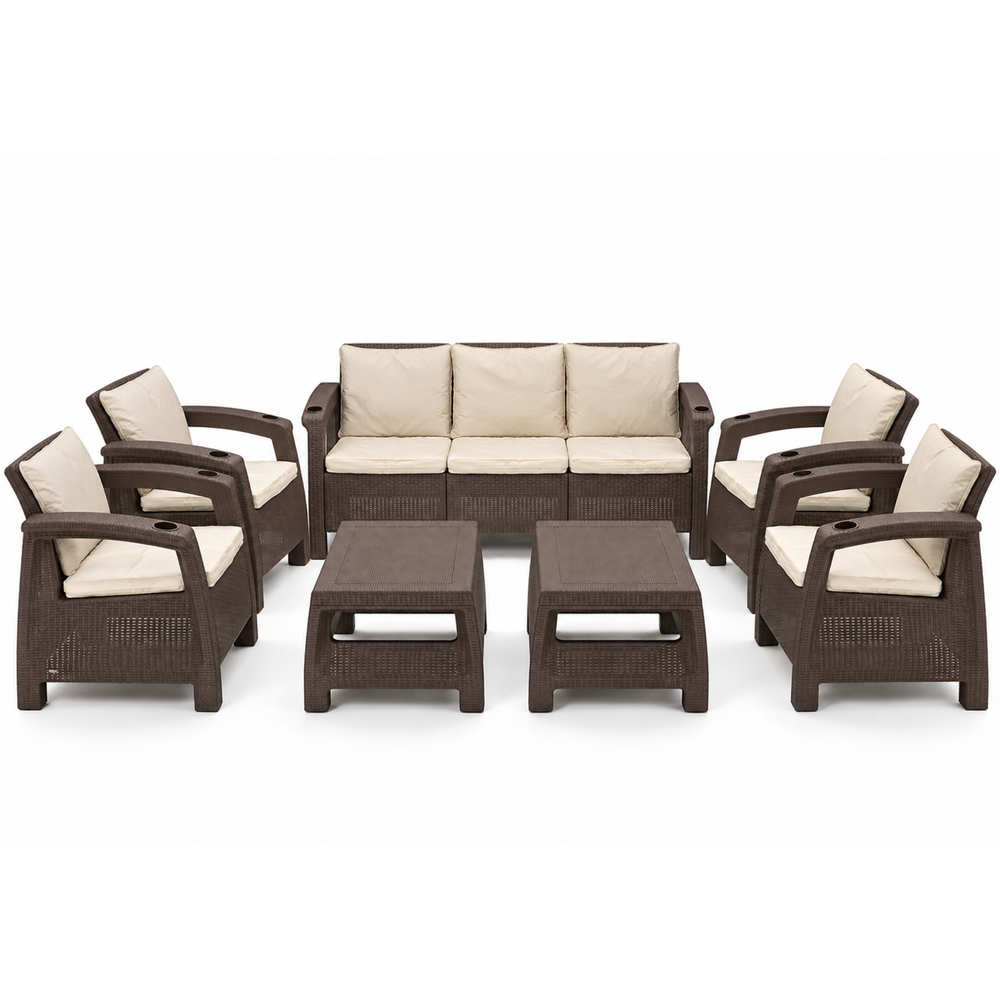 Havana 7-Seater Sofa Set 3+1+1+1+1, Seat & Back Cushions