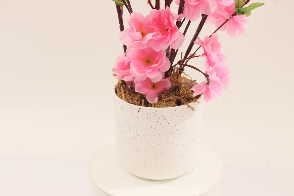 Artificial Peach Tree 60cm Realistic Decorative Indoor Tree