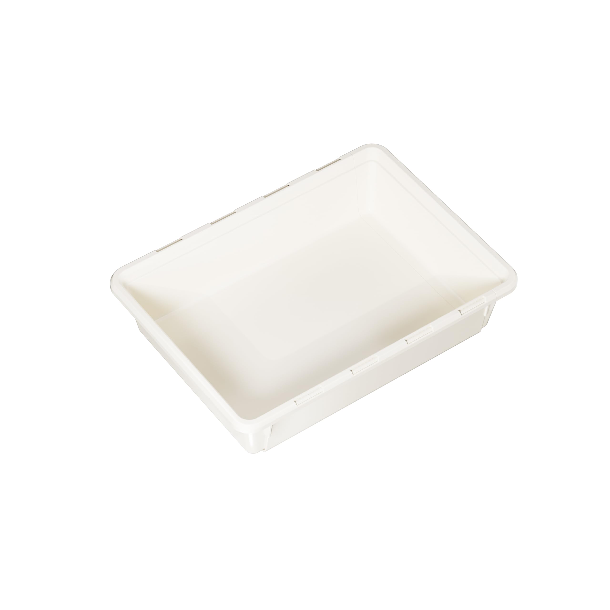 Marcolo small rectangular white plastic drawer organizer.