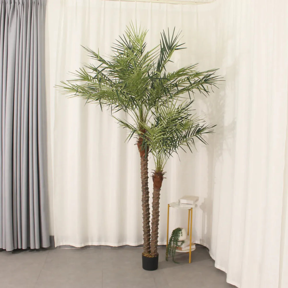 Marcolo 240cm artificial palm tree with lifelike fronds.