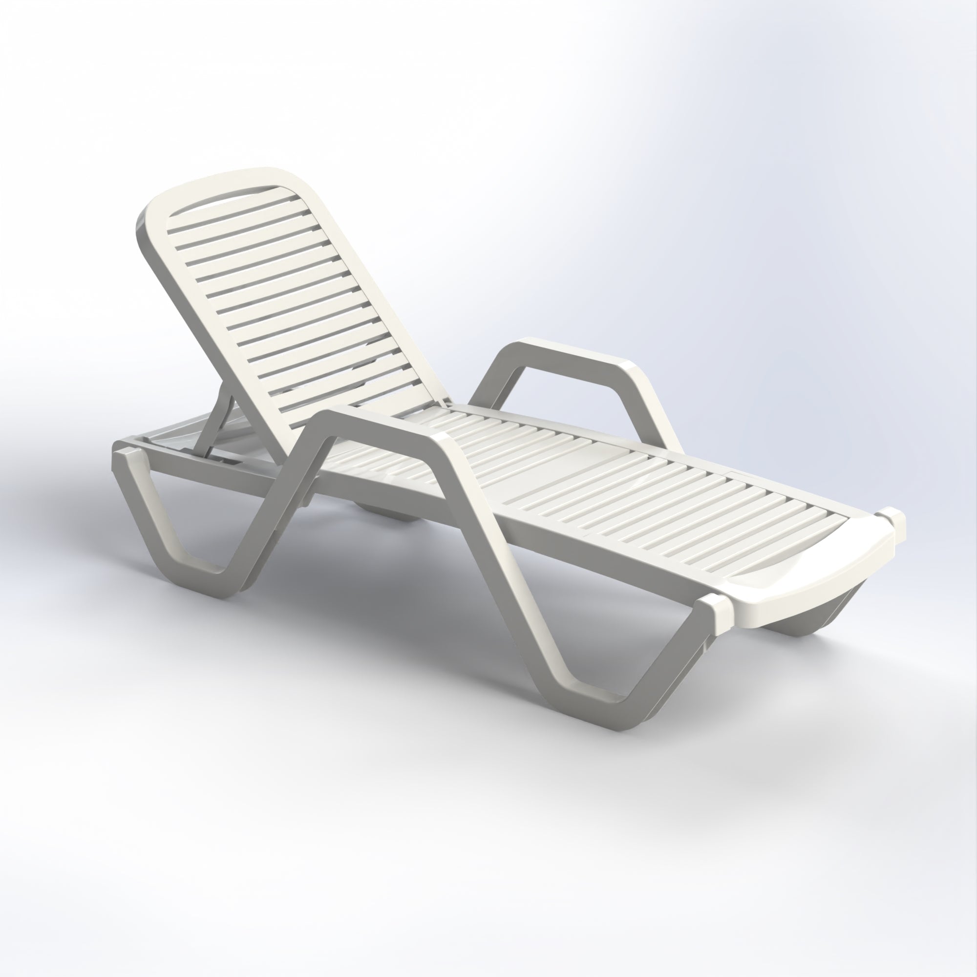 Outdoor Sun Lounger with Arms – Lightweight, Durable & UV-Resistant