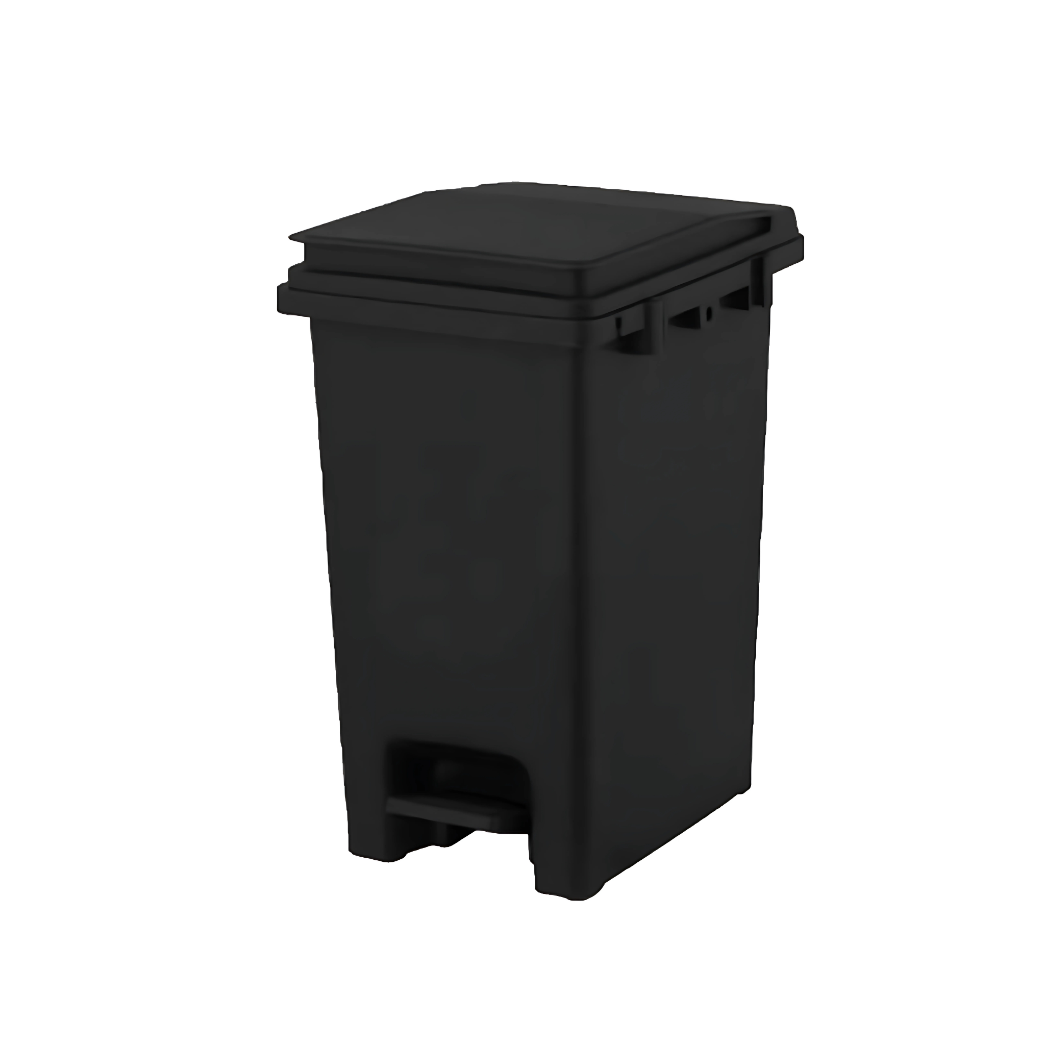 Marcolo brown rattan-style circular trash can or planter.