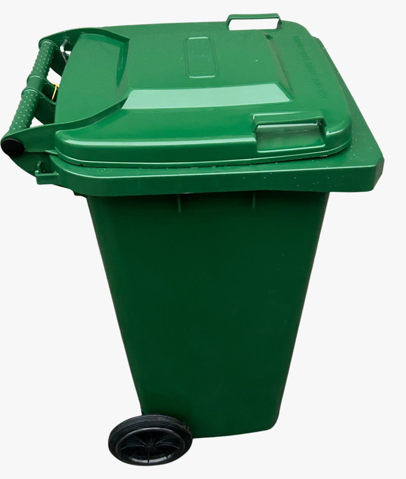 Marcolo white rattan-style square outdoor side table.