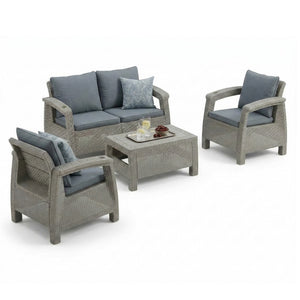Havana 4-Seater Sofa Set 2+1+1, Grey, Seat & Back Cushions