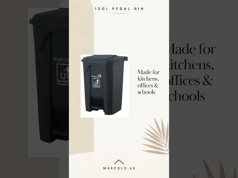100L pedal waste bin with lid video