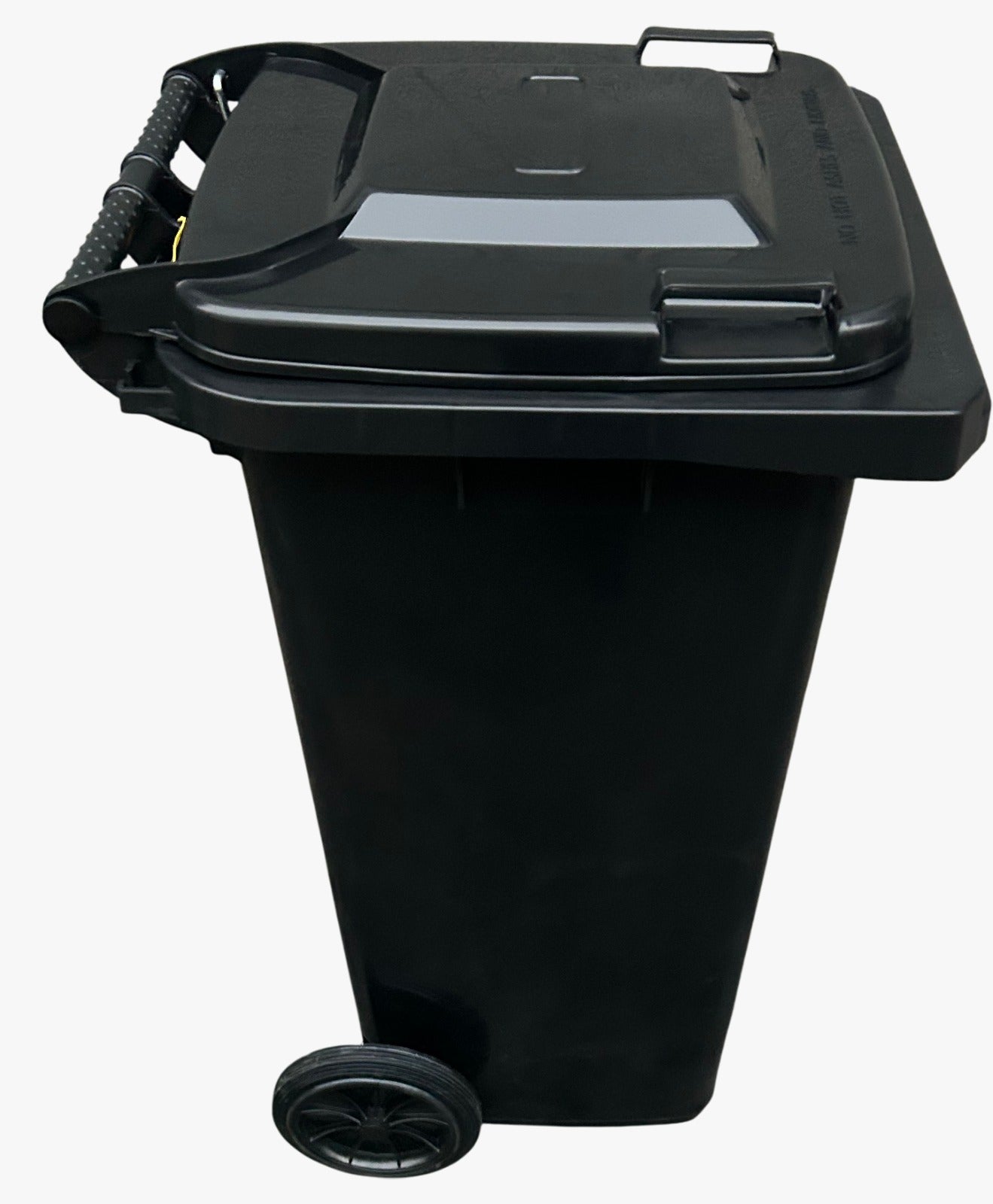 Marcolo white plastic folding sun lounger.