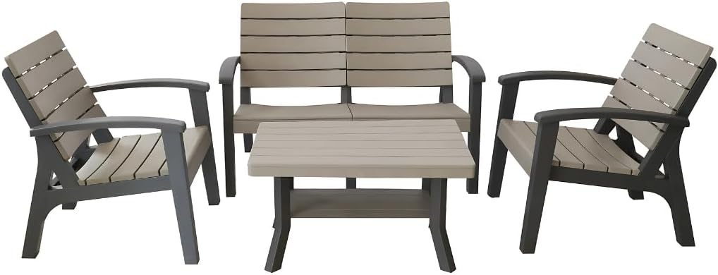 Marcolo outdoor chairs arranged on a small balcony with modern décor