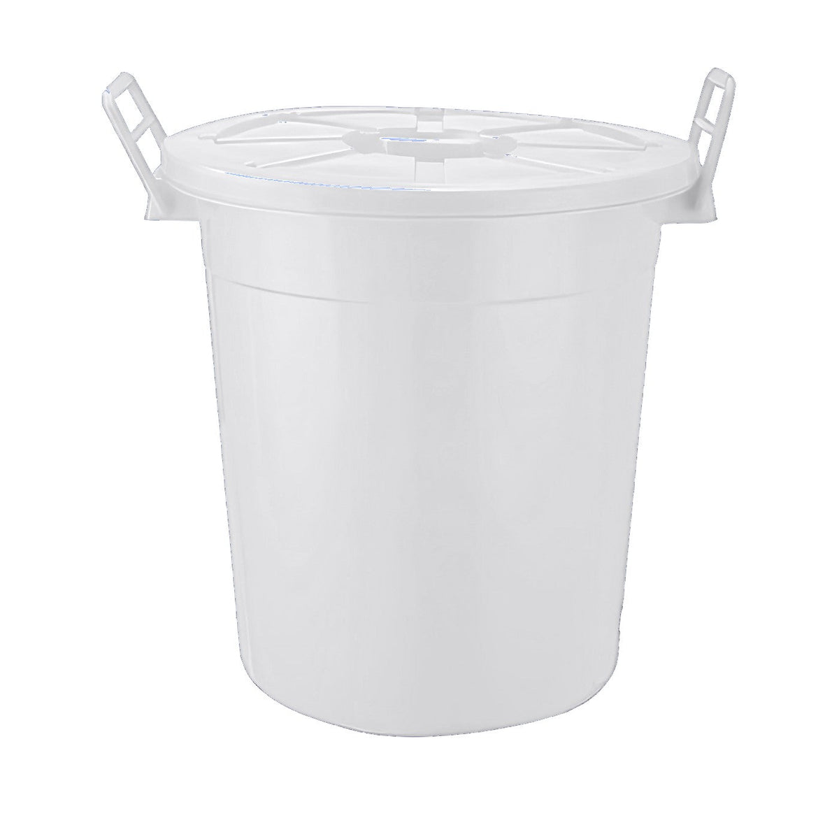 55L heavy-duty storage bucket with secure lid, white