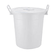 55L heavy-duty storage bucket with secure lid, white
