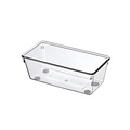 Slim Drawer Organizer – Clear Plastic Container for Drawers & Shelves – 15x7x5 cm