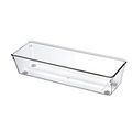 Long Drawer Organizer – Clear Plastic Container for Kitchen, Office & Bathroom – 24.5x8x5.5 cm