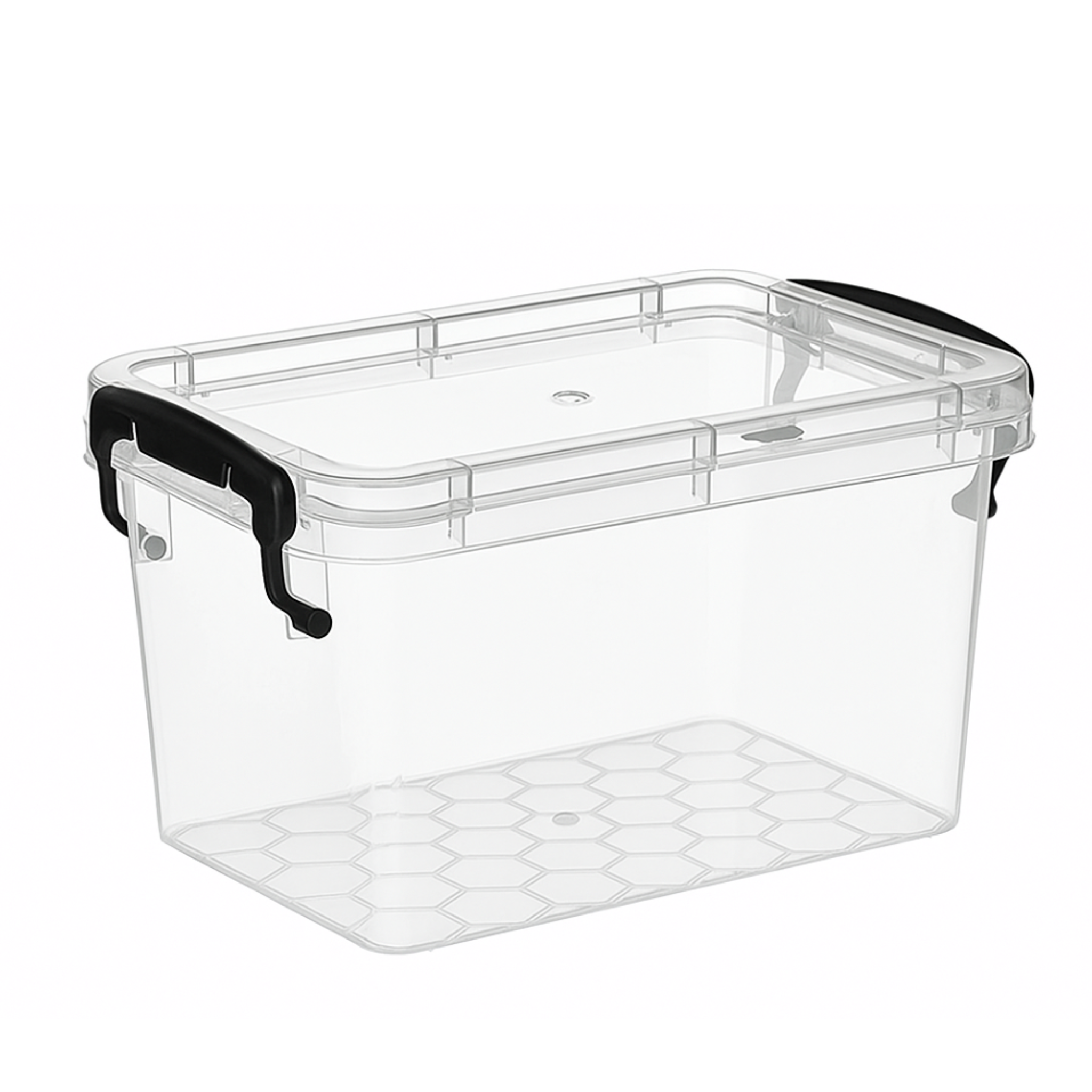 1.3L Plastic Storage Box with Lid – Clear Stackable Organizer with Clip Locks