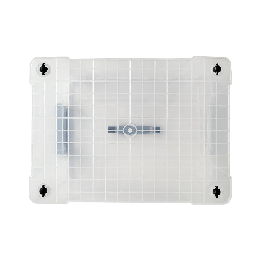 65L Plastic Storage Box with Lid – Transparent Stackable Organizer with Wheels & Handles
