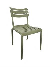 Lido Armless Chair – Green, front view
