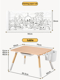 Adjustable Kids Table & 1-Chair Set – table dimensions