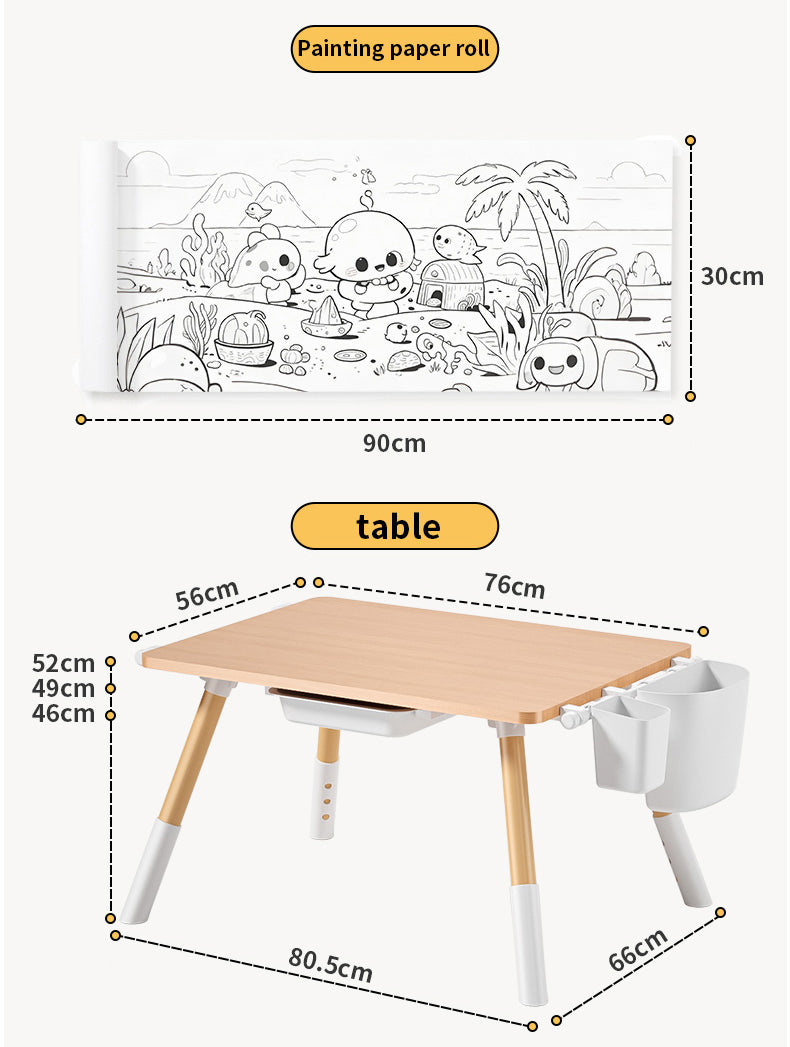 Adjustable Kids Table & 1-Chair Set – table dimensions