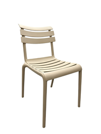Lido Armless Chair – Beige, front view