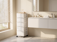 5-Layer Storage Cabinet, 43×34×105 cm – lifestyle view