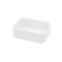 Plastic Case, 15×11×6.5 cm, White – front view