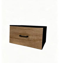 Nova Storage Drawer with Handle, 39×27.4×21 cm, Brown & Black – side view