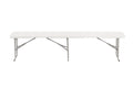 6 ft Rectangular Folding Bench, White