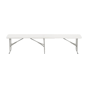6 ft Rectangular Folding Bench, White