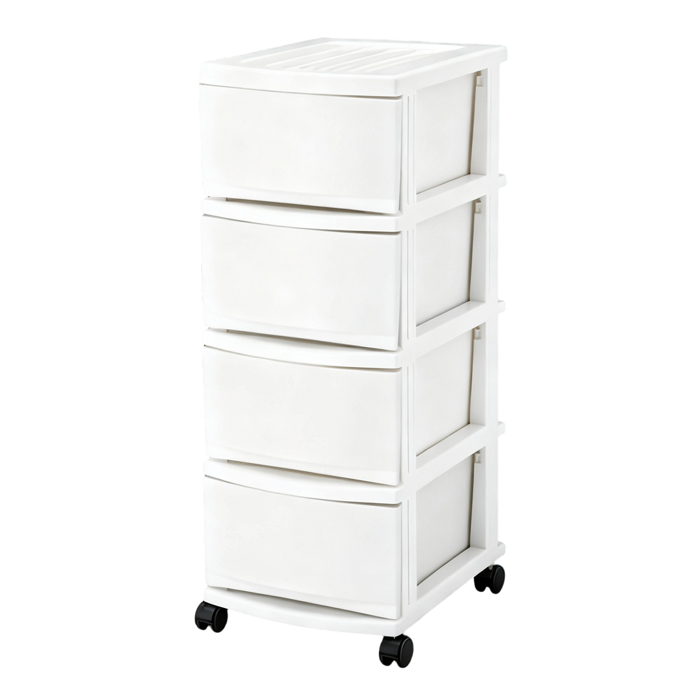 4-Layer Storage Cabinet, 43×34×85 cm – White