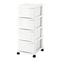 4-Layer Storage Cabinet, 43×34×85 cm – White