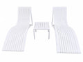 Valencia Sun Lounger Set: 2 Loungers + Side Table