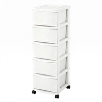 5-Layer Storage Cabinet, 43×34×105 cm – White