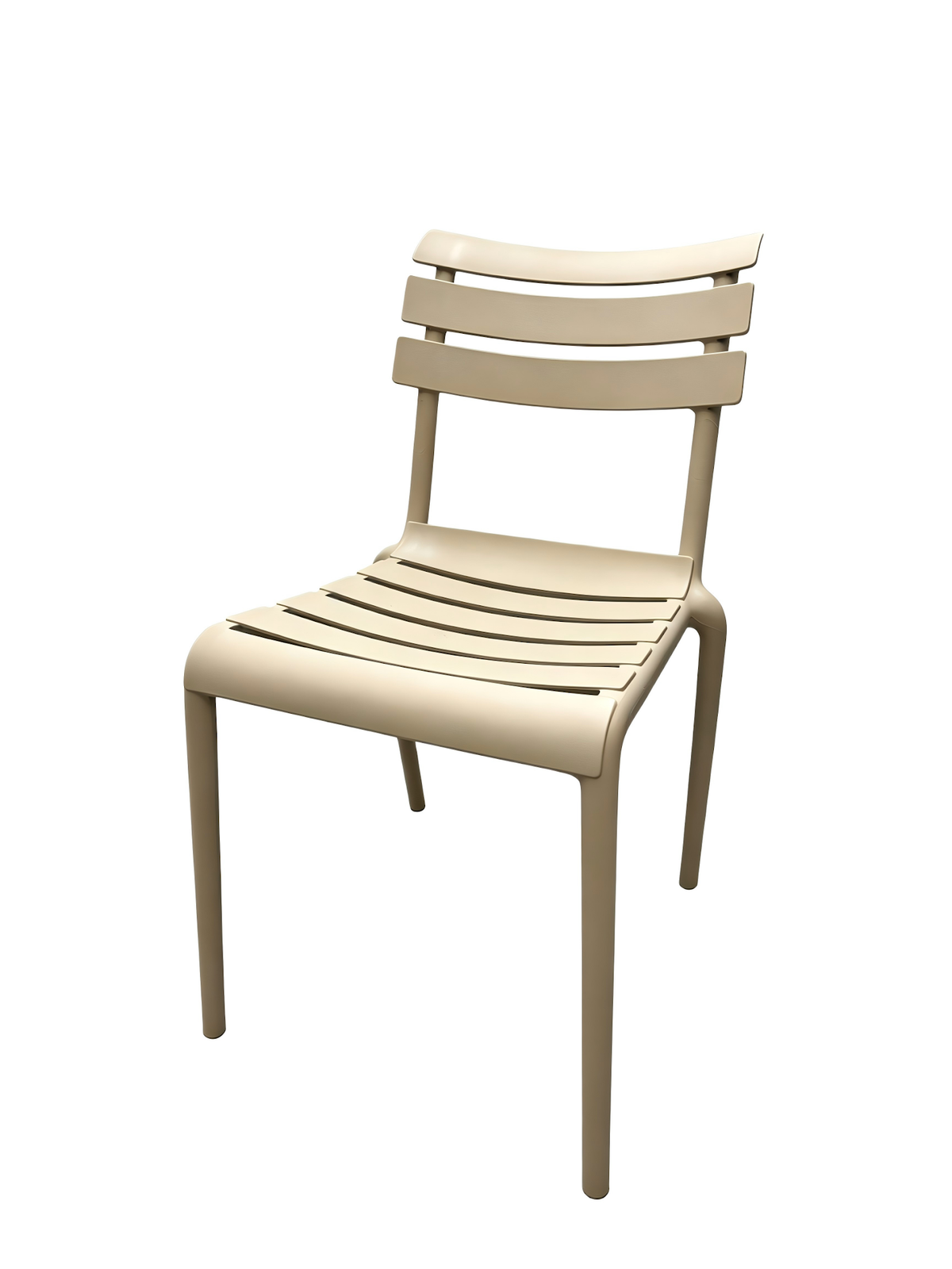 Lido Armless Chair – Beige, view 3