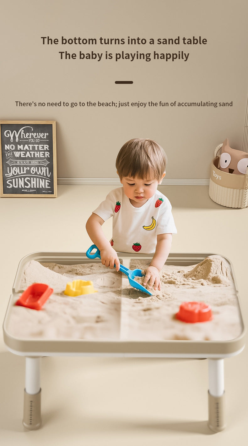 Kids Height-Adjustable Table & Chair Set – sand play tray