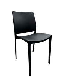 Lucca Armless Chair – Black, front view