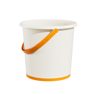16L Plastic Bucket with Lid, White