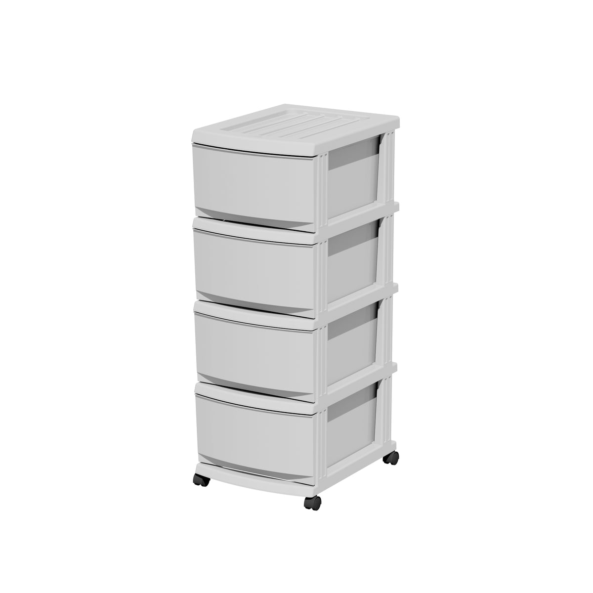 4-Layer Storage Cabinet, 43×34×85 cm – Grey