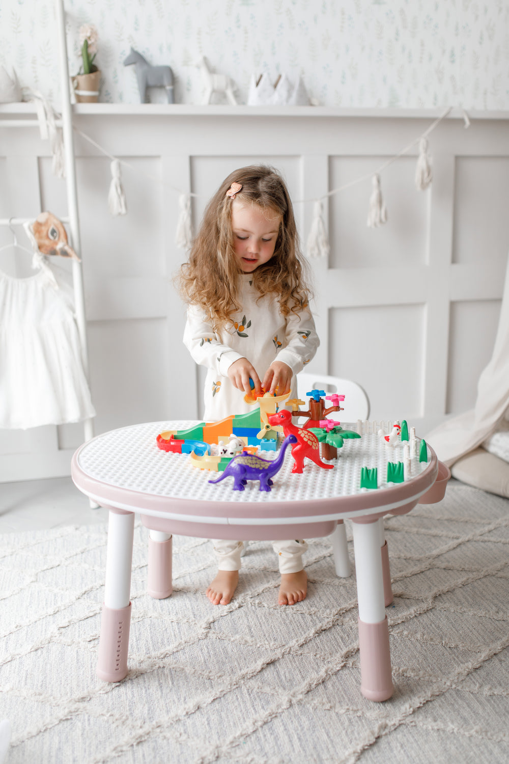Adjustable Kids Table and Chair Set – Ergonomic Study & Play Desk for Toddlers and Children, BPA-Free Plastic with Rounded Edges