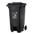 120L Heavy-Duty Pedal Dustbin – Outdoor & Indoor Waste Bin with Wheels, UV-Resistant HDPE Plastic