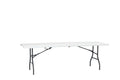 240×74 cm Centerfold Folding Table with Steel Legs