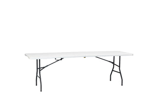 240×74 cm Centerfold Folding Table with Steel Legs